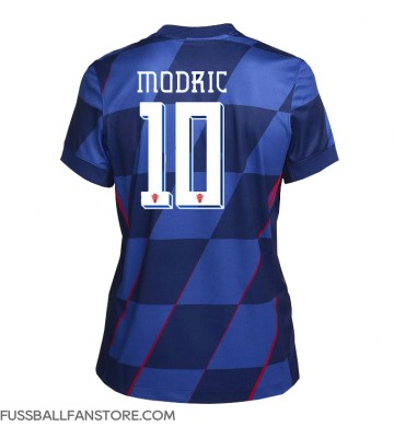 Kroatien Luka Modric #10 Replik Auswärtstrikot Damen EM 2024 Kurzarm